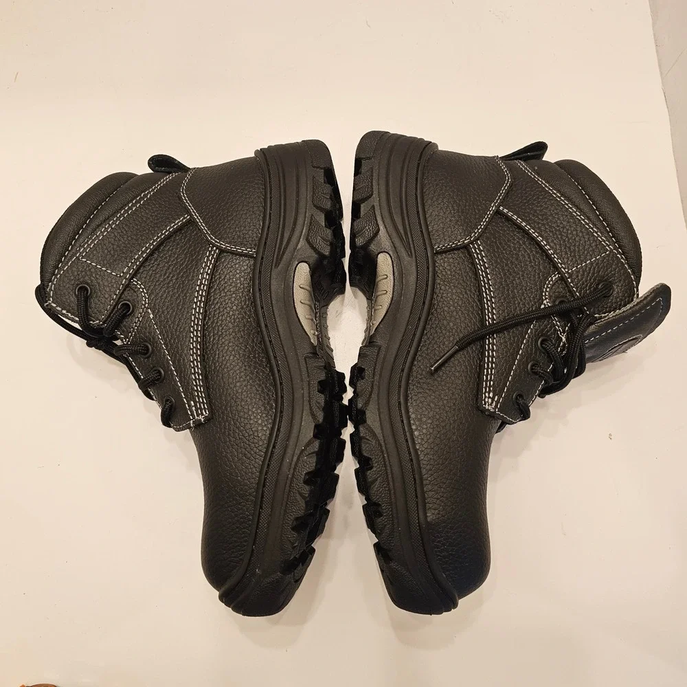 Skechers Work Mens Black Steel Toe Puncture Resistant Burgin Boots Wide Fit 9.5